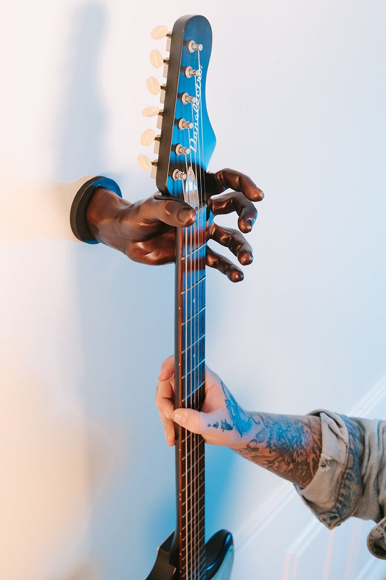 color azul Soporte de pared para guitarra Guitar Grip 